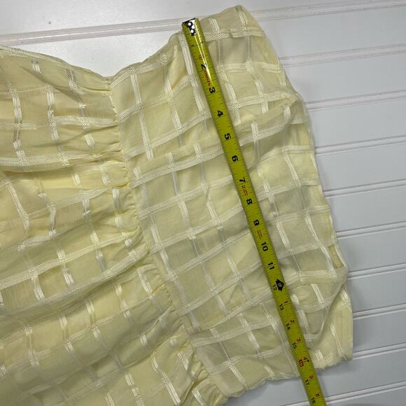 Ya Los Angeles Women's Yellow Off The Shoulder Back Zipper Flare Dress Size L - Picture 7 of 10